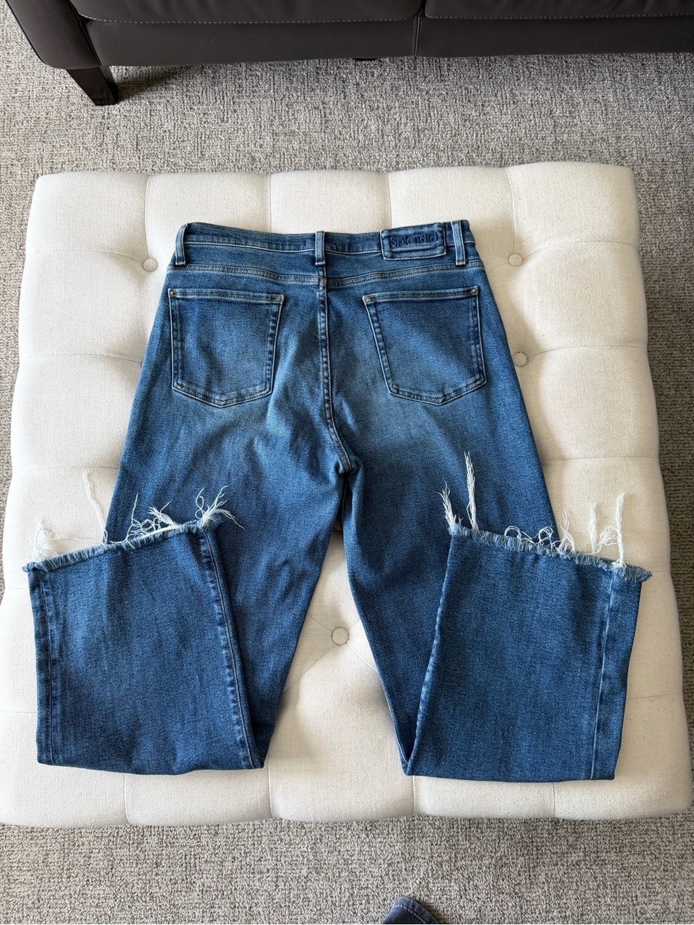 Splendid High Waist Cropped Raw-Hem Straight Jeans 30 - Picture 12 of 12